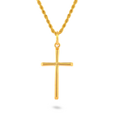 22K  Gold Elegant Minimalist Cross Pendant